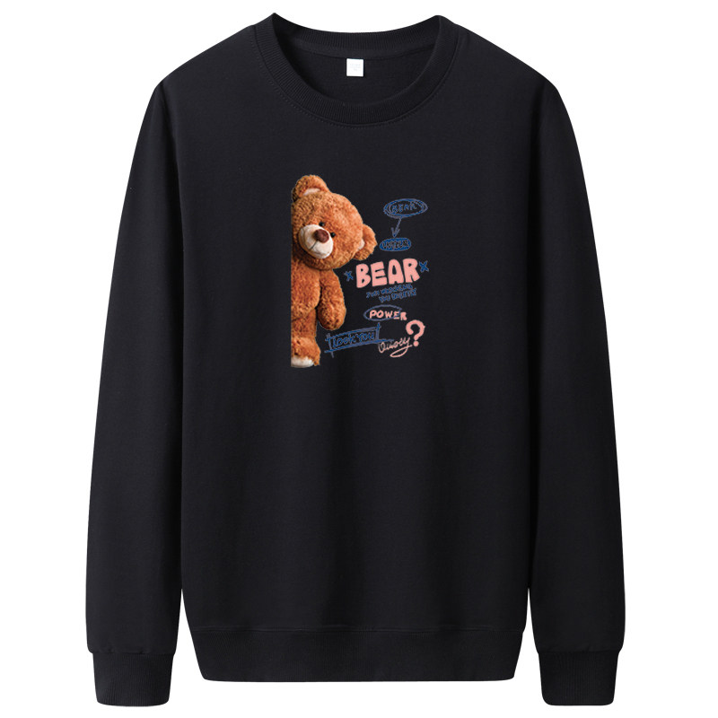 秋卫衣男圆领韩版嘻哈运动外套ins港风休闲上衣WY7951-偷看熊-P30，男装卫衣，星座1410（原1902A）