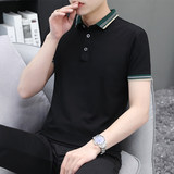 夏季纯色男士短袖T恤全棉薄款商务翻领男装polo衫男款PL216P30，男装T恤，星座1410（原1902A）