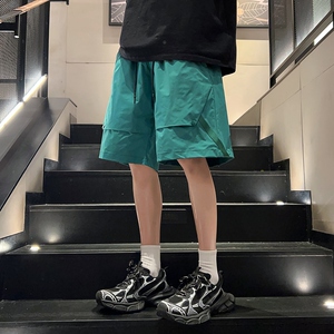 2026夏季工装机能短裤男潮牌宽松直筒五分裤潮流运动中裤DK609P35图片