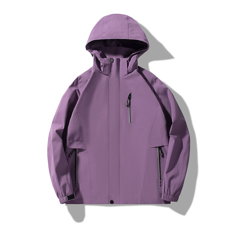 风衣户外单层冲锋衣工作服刺绣男女情侣登山服外套夹克 CF9972P70图片