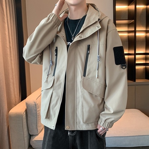 大码青少年外套男孩初中高中学生校服冲锋衣大童男装夹克JK152P82图片