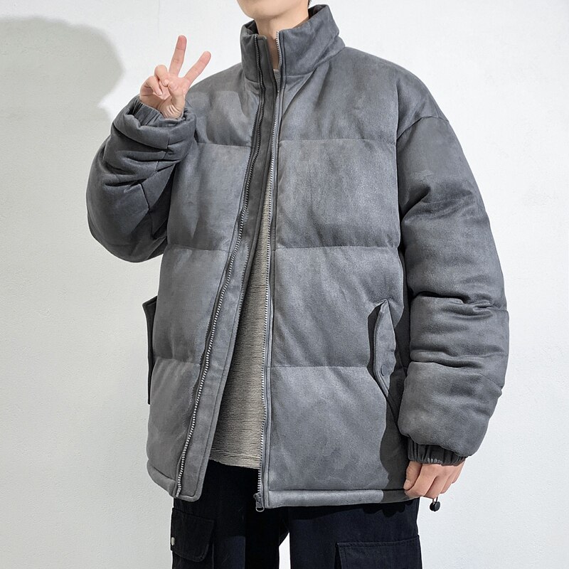 麂皮绒秋冬男女同款面包服棉袄中性情侣户外棉衣羽绒棉服MY779P60图片