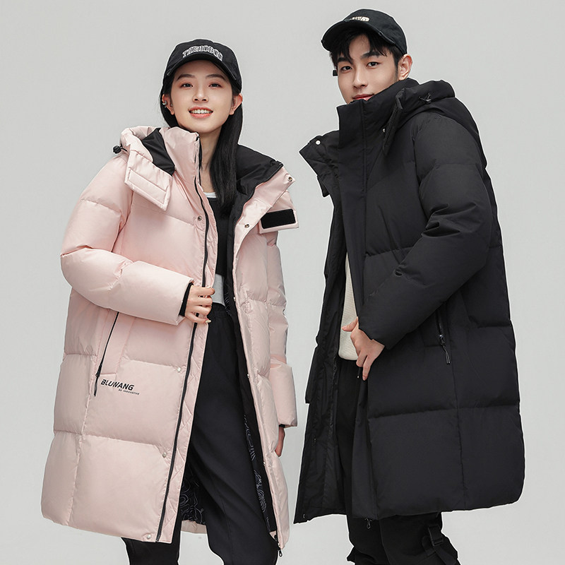 5808新款白鸭绒羽绒服中长款男士宽松连帽情侣上衣外套YR026P240，男装羽绒服，星座1410（原1902A）