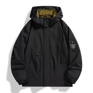 M-8XL春秋户外冲锋衣男女登山服情侣大码风衣夹克男 JK9909-1P75图片