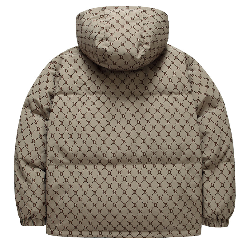 2026新款男士白鸭绒羽绒服短款连帽宽松潮牌上衣外套YR1027P90,男装羽绒服,星座1410（原1902A）