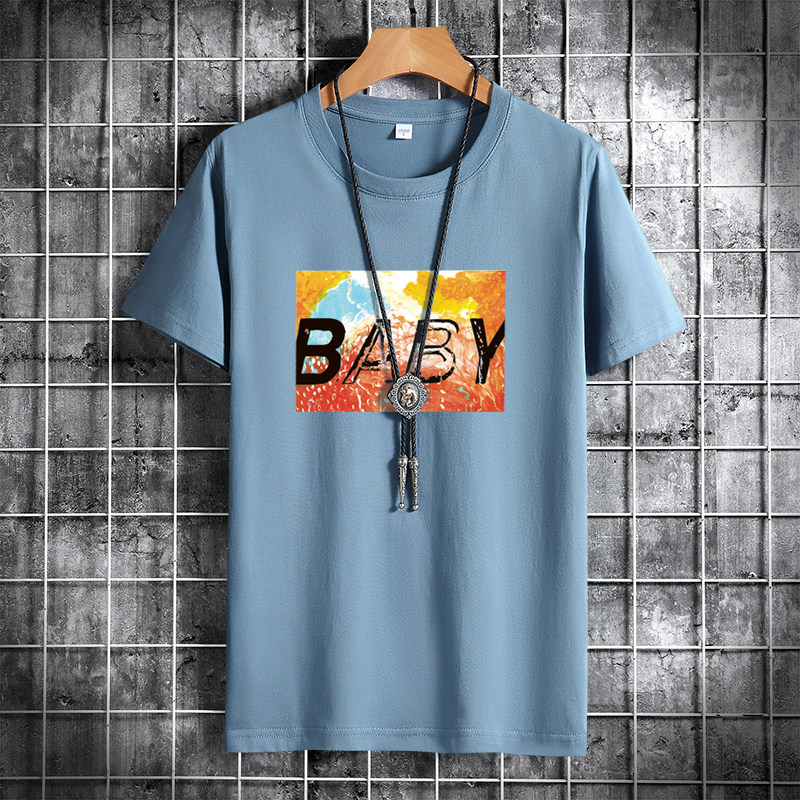 夏季男士短袖t恤潮流潮牌韩纯棉衣服2021新款T恤DT4273-baby-P15,男装T恤,星座1410（原1902A）