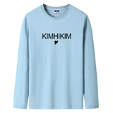 新款韩版男大码纯棉圆领长袖T恤男装码号标CT6992-KIMH-P18，男装T恤，星座1410（原1902A）