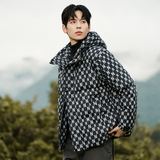 2026新白鸭绒羽绒服男士宽松连帽短款上衣潮牌时尚外套YR2301P180，男装羽绒服，星座1410（原1902A）