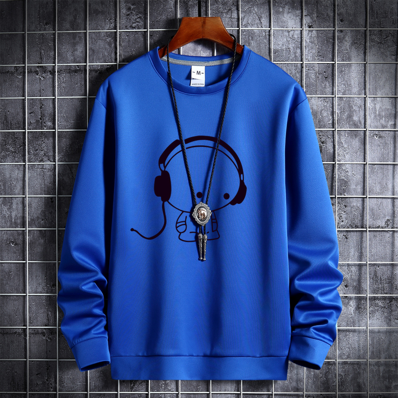 Korean hip hop sports jacket with round neck for men in autumn