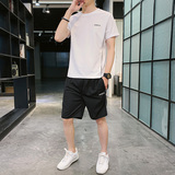 短袖t恤男士夏季冰丝速干运动套装潮流跑步球衣健身篮球服两件套，女装套装/套裙，星座1410（原1902A）
