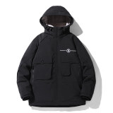 冬新款羽绒服男短款潮牌时尚休闲保暖情侣帅气连帽外套YR1396P110，男装羽绒服，星座1410（原1902A）