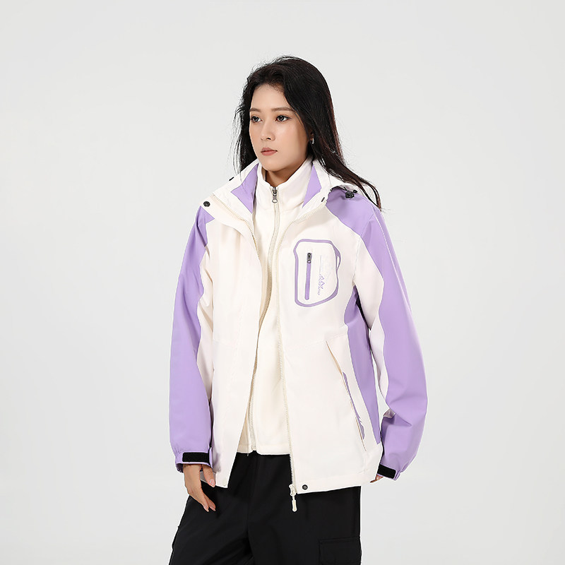 秋冬男女款夹克户外三合一冲锋衣可拆卸两件套登山服CF1898SP100,男装夹克,星座1410（原1902A）