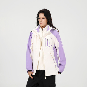 秋冬男女款夹克户外三合一冲锋衣可拆卸两件套登山服CF1898S P100图片