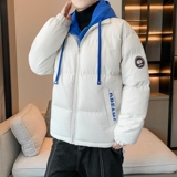秋冬金砖格假两件连帽棉衣情侣款加厚棉袄男女棉服外套MY778P75，男装棉衣，星座1410（原1902A）