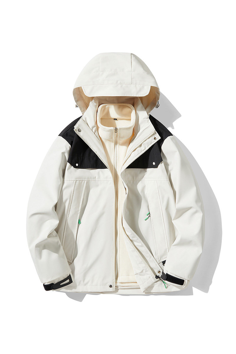 秋冬男女款夹克户外三合一冲锋衣可拆卸两件套登山服CF968P110,男装夹克,星座1410（原1902A）