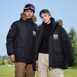 冬季情侣石墨烯羽绒服保暖防风上衣潮牌连帽宽松外套男YR9822P100，男装羽绒服，星座1410（原1902A）