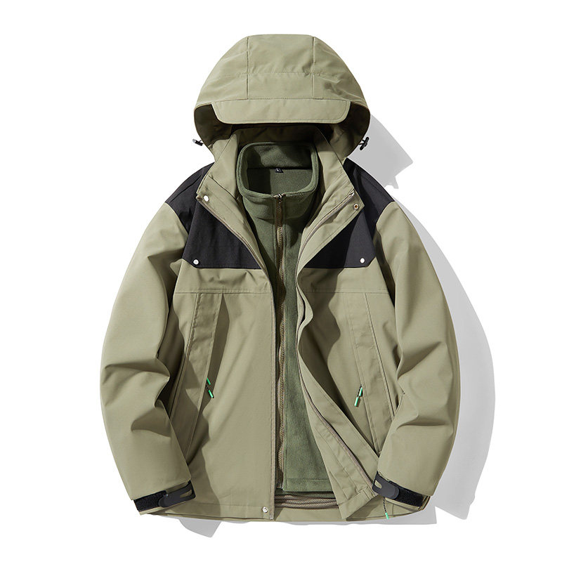 秋冬男女款夹克户外三合一冲锋衣可拆卸两件套登山服CF968P110,男装夹克,星座1410（原1902A）