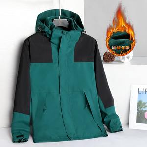 秋冬男女夹克户外三合一情侣冲锋衣可拆卸两件套登山服CF2308P100图片