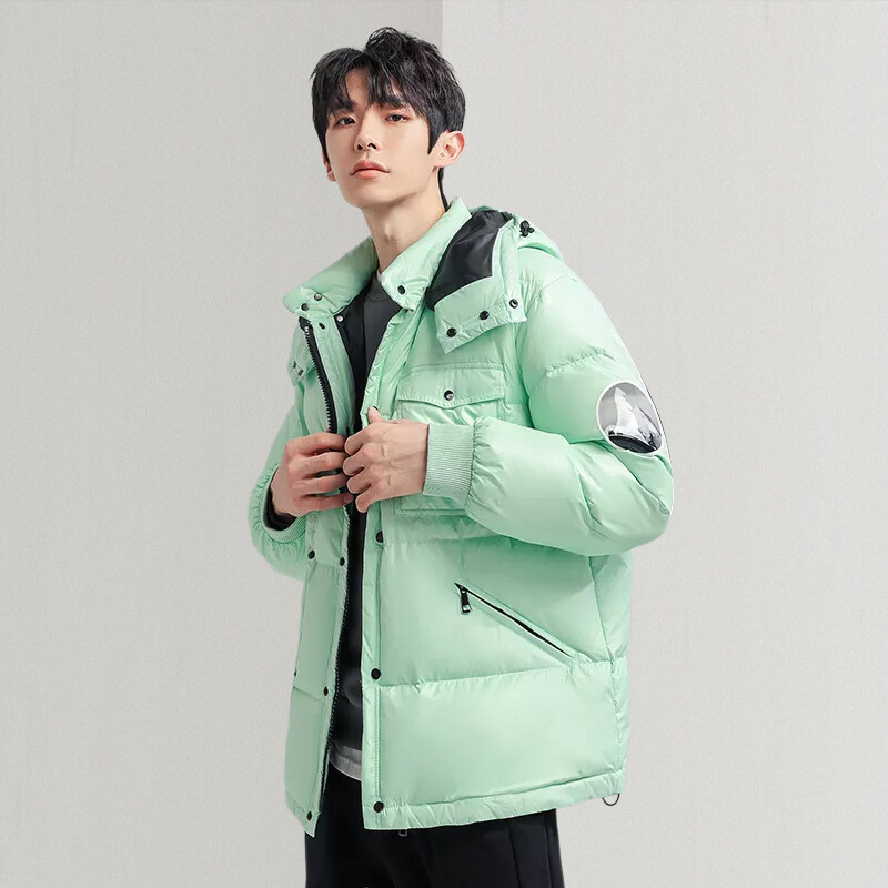 男女情侣款冬季新款羽绒服男短款连帽青年休闲宽松外套YR3333P60,男装羽绒服,星座1410（原1902A）
