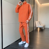 美式三条杠运动套装工装夹克立领条纹运动夹克外套男潮TZ569P100，男装夹克，星座1410（原1902A）