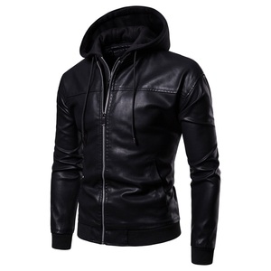 跨境外贸男士外套春秋皮衣飞行夹克男装PU皮机车服皮衣PY906-1P90