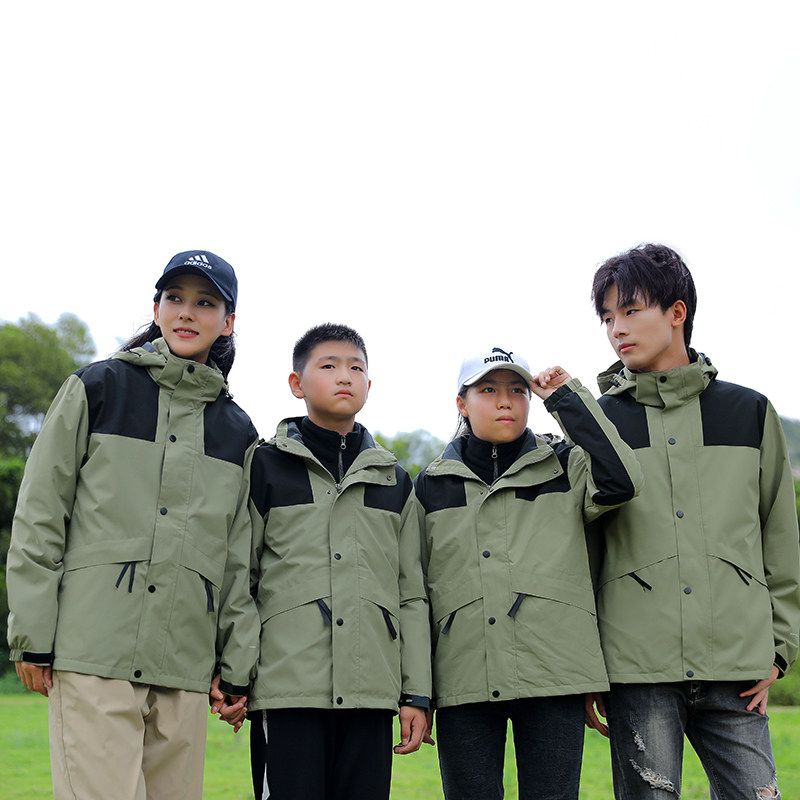 秋冬男女款亲子装户外三合一冲锋衣可拆卸两件套登山服 CF9816P95图片