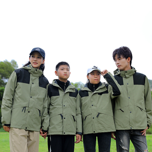 秋冬男女款亲子装户外三合一冲锋衣可拆卸两件套登山服 CF9816P95图片