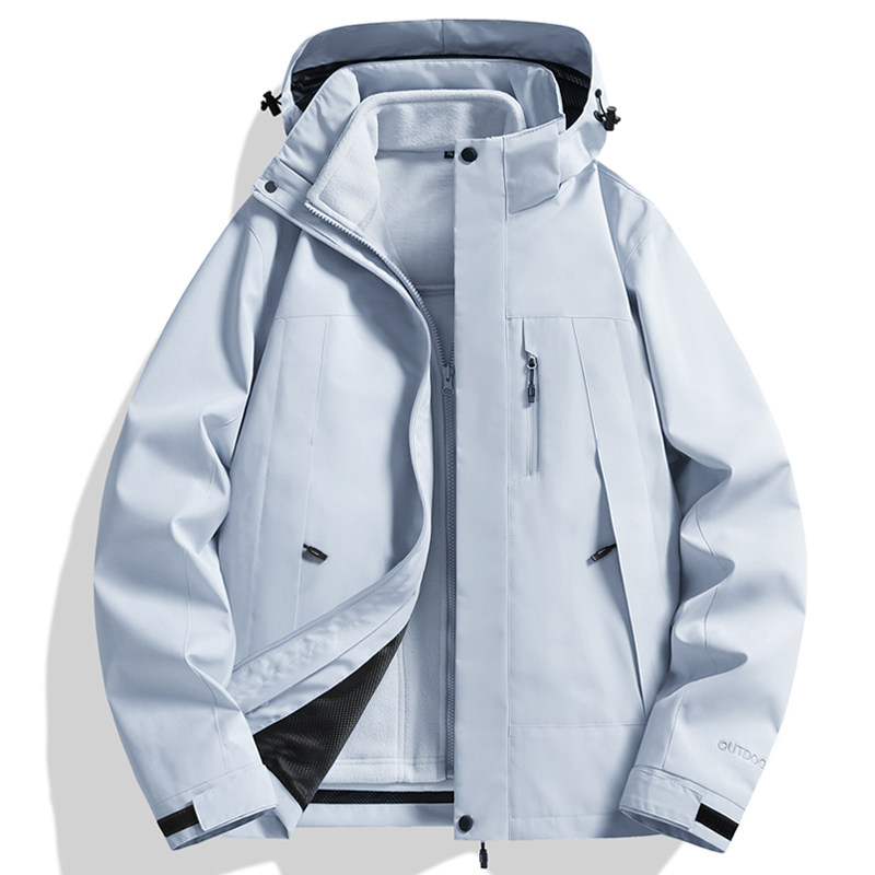 秋冬男女夹克户外三合一情侣冲锋衣可拆卸两件套登山服CF2418P100,男装夹克,星座1410（原1902A）