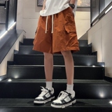 夏季2026新款工装机能短裤男宽松直筒五分裤重工运动中裤DK610P35，男装牛仔裤，星座1410（原1902A）