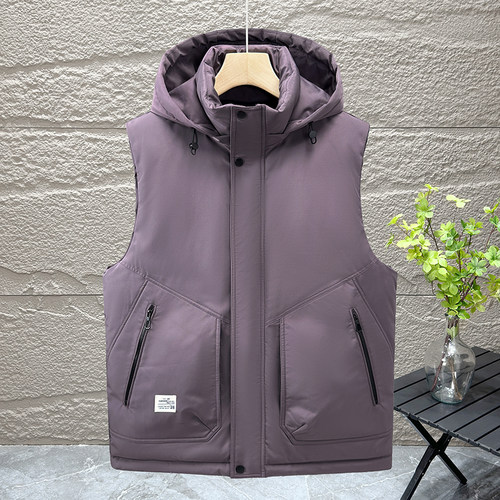 马甲无袖立领马夹外套男保暖背心羽绒服青少年羽绒棉马甲MJ823P80