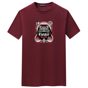 夏季短袖t恤青春宽松CVC60%棉衣服新款男装DT3468-福神-P15图片