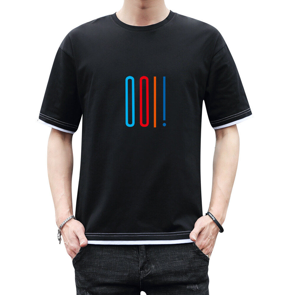 新款韩宽松短袖t恤男士半袖纯棉加肥假两件T恤DT1005-OOL-P20,男装T恤,星座1410（原1902A）