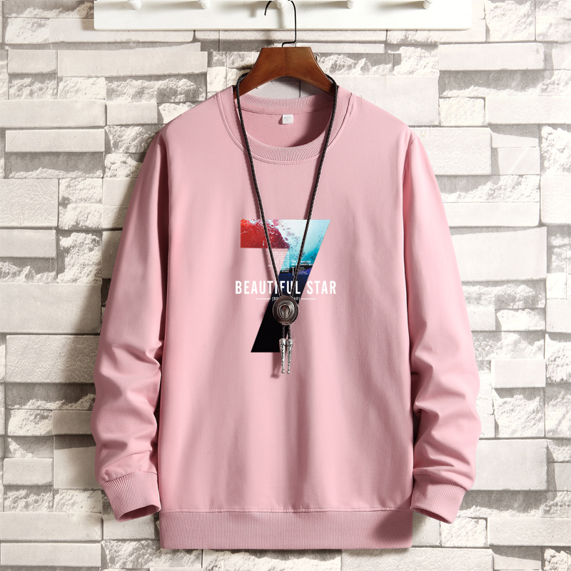 Korean hip hop sports coat with round neck for men in autumn