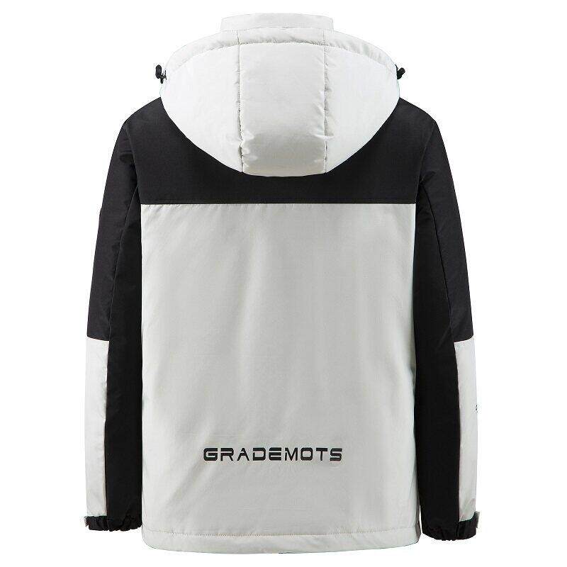 冬季新羽绒服男短款撞色连帽外套户外工装情侣防寒上衣YR9869P80,男装羽绒服,星座1410（原1902A）