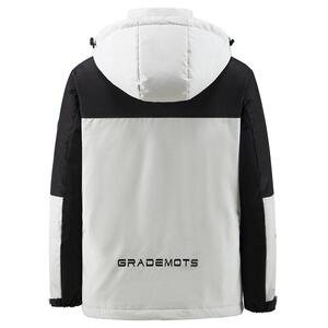 冬季新羽绒服男短款撞色连帽外套户外工装情侣防寒上衣YR9869P80图片