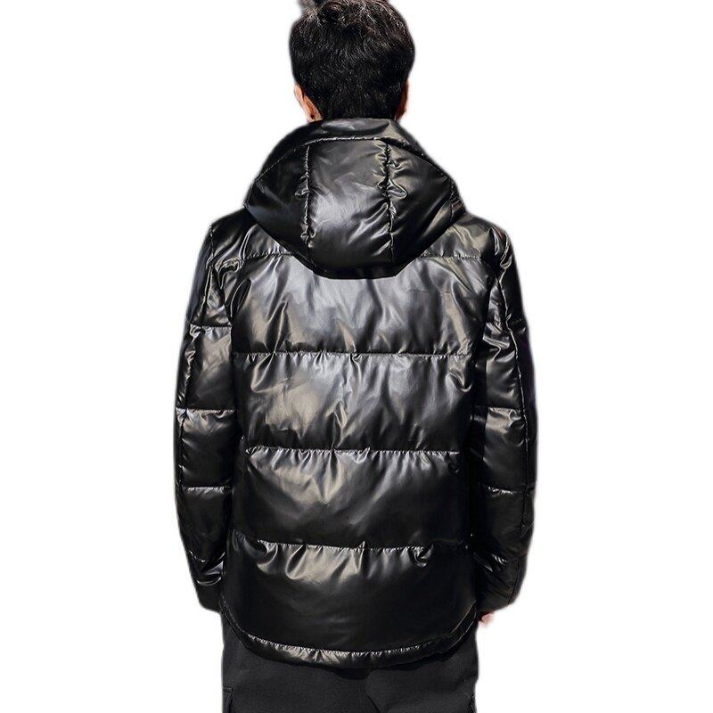 2021冬季新款亮面羽绒服短款保暖亮面户外加厚连帽潮男YR9808P80,男装羽绒服,星座1410（原1902A）