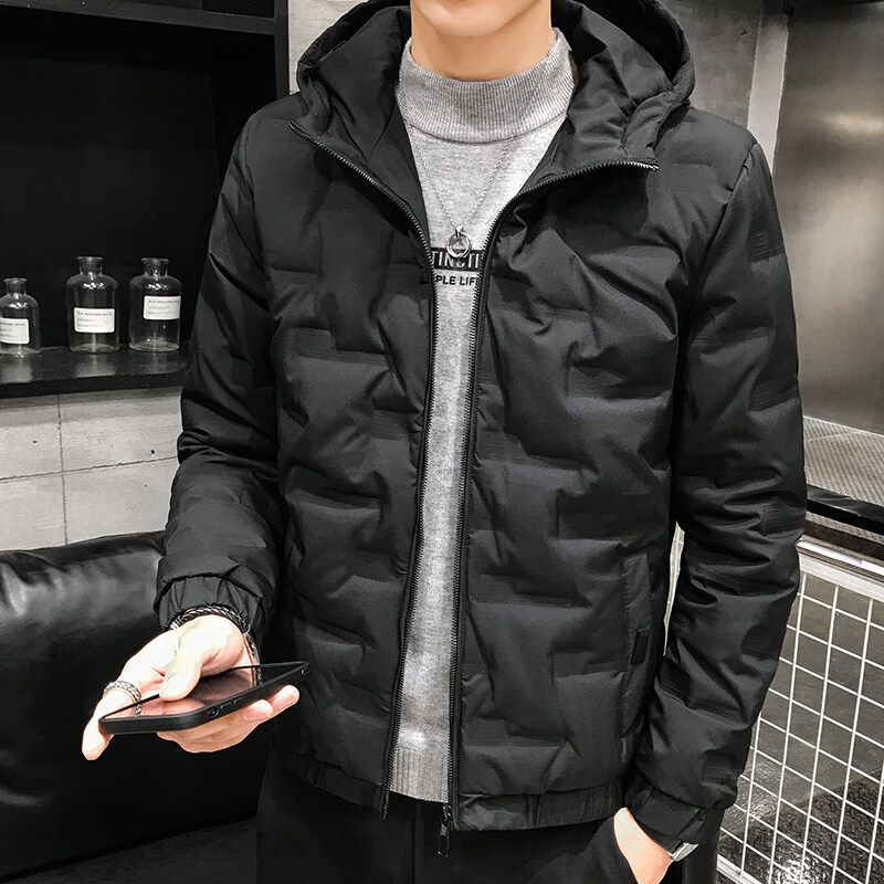 冬季新品加厚连帽羽绒服男士短款青年白鸭绒保暖休闲外套2021 P85图片