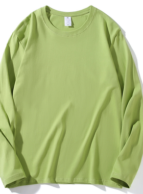 240克纯棉 2023秋男士纯棉圆领长袖T恤大码可压标 CT6003P20