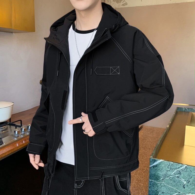 男士外套男春秋季加绒韩版宽松薄款夹克男装运动上衣夹克JK273P50,男装夹克,星座1410（原1902A）