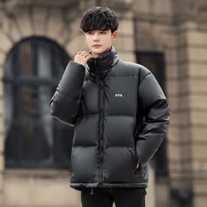 GENIOLAMODE美式羽绒服男女同款冬季保暖情侣PU皮棉衣百搭面包服图片