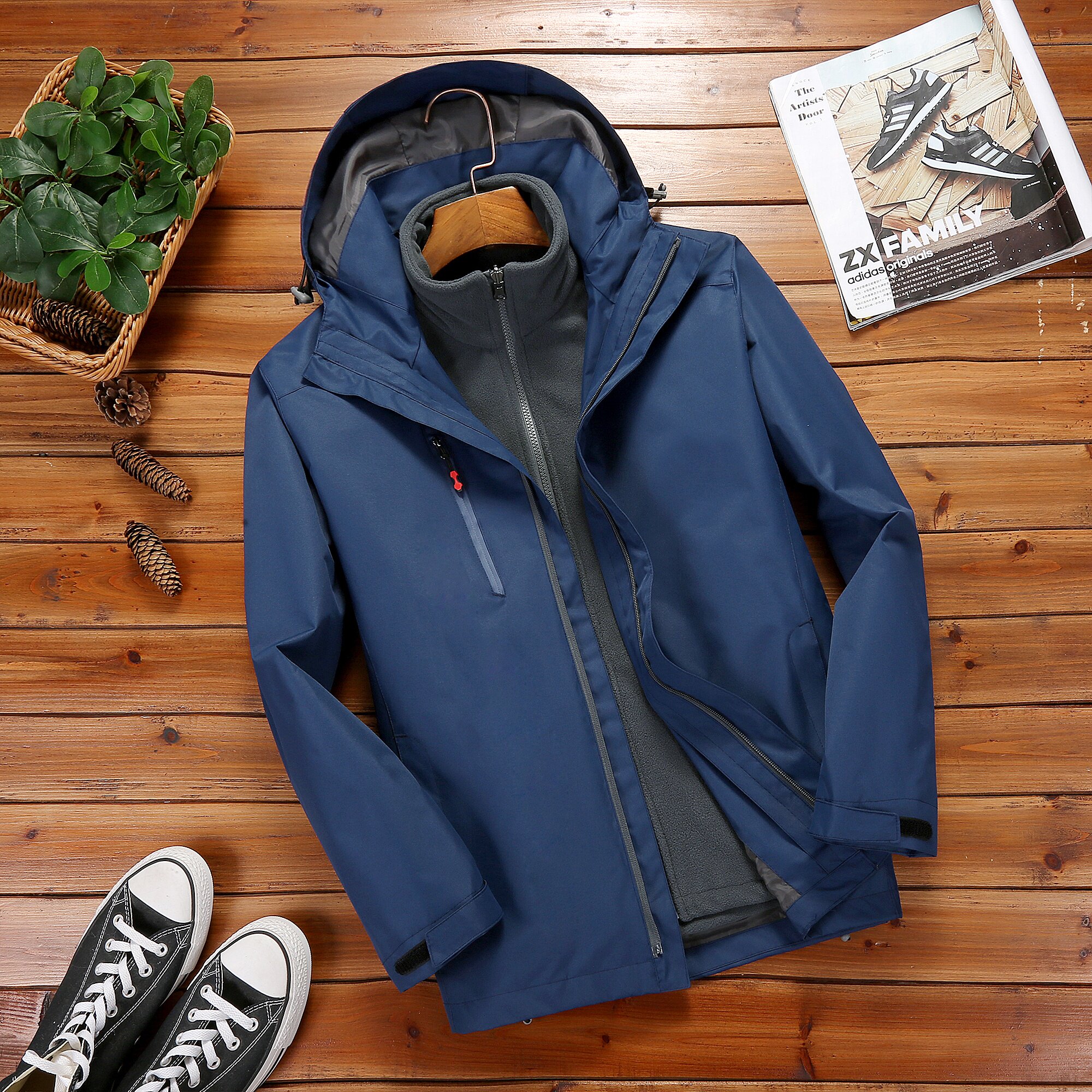 冲锋衣秋冬季三合一防水防风男女同款户外登山露营服CF1921P120,男装夹克,星座1410（原1902A）