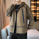 春秋新款男女中性机能口袋连帽防水冲锋潮七彩反光夹克JK2511P80，男装夹克，星座1410（原1902A）