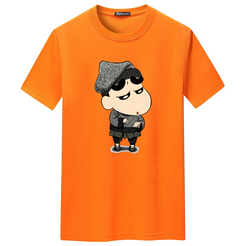 夏季男短袖t恤青春宽松CVC60%棉衣服新款男装DT3282-帽子小新-P15图片