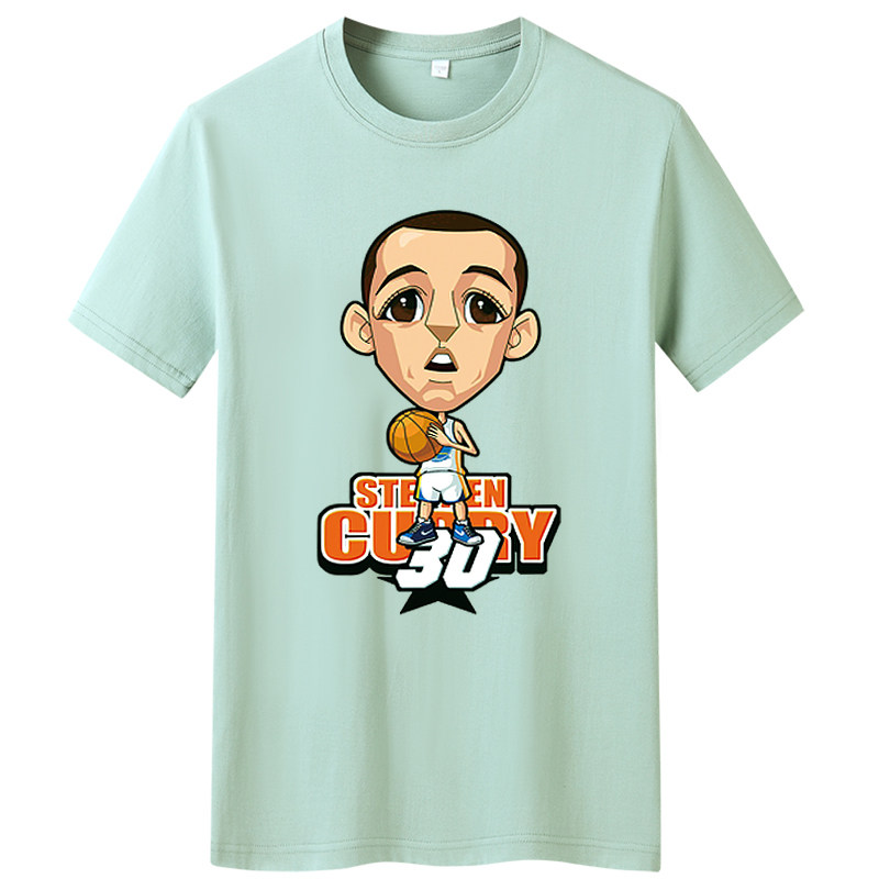 夏季男士短袖t恤潮流潮牌宽松纯棉衣服2021新款DT4123-库里30-P15,男装T恤,星座1410（原1902A）