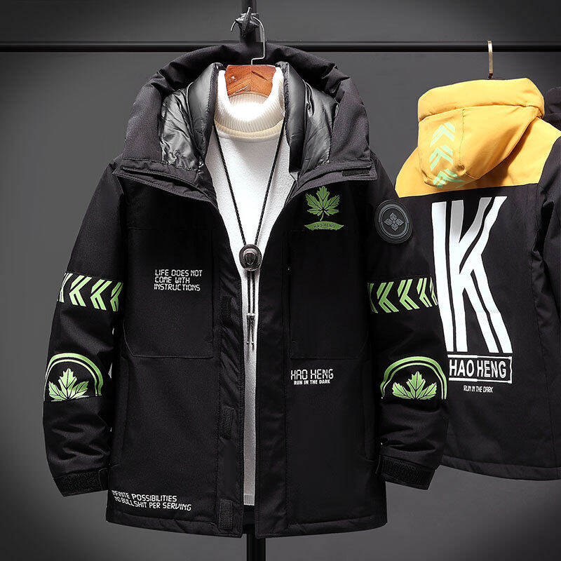 2021新款工装短款青少年加厚冬装男款大码外套羽绒服YR9908P140，男装羽绒服，星座1410（原1902A）