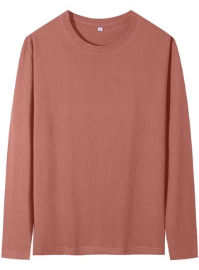 200克纯棉 2024秋男士纯棉圆领长袖T恤大码可压标二开CT6001P14