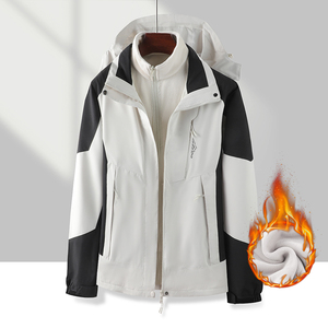 三合一水貂绒秋冬户外情侣运动冲锋衣防水防风登山服CF1818S-P85图片