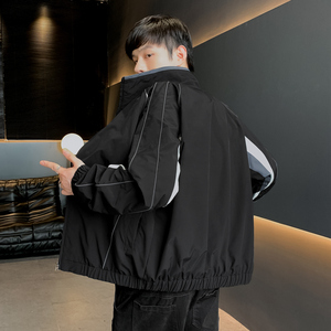 男士防水夹克春秋季宽松情侣 立领工装防泼水男夹克 JK1572P70图片