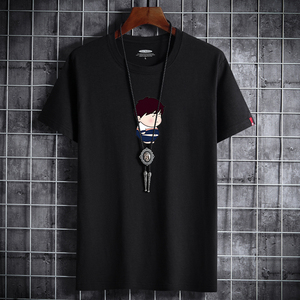 夏季男士短袖t恤潮流青春宽松纯棉衣服新款男装DT2050-小胖-P15