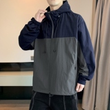连帽夹克男士潮牌情侣外套女装锦纶拼色户外冲锋衣夹克外套J95P50，男装夹克，星座1410（原1902A）